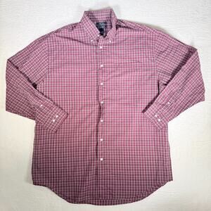 Saddlebred Easy‎ Care XLT L/S Plaid Casual Button-Down Office Casual Heritage